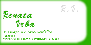 renata vrba business card